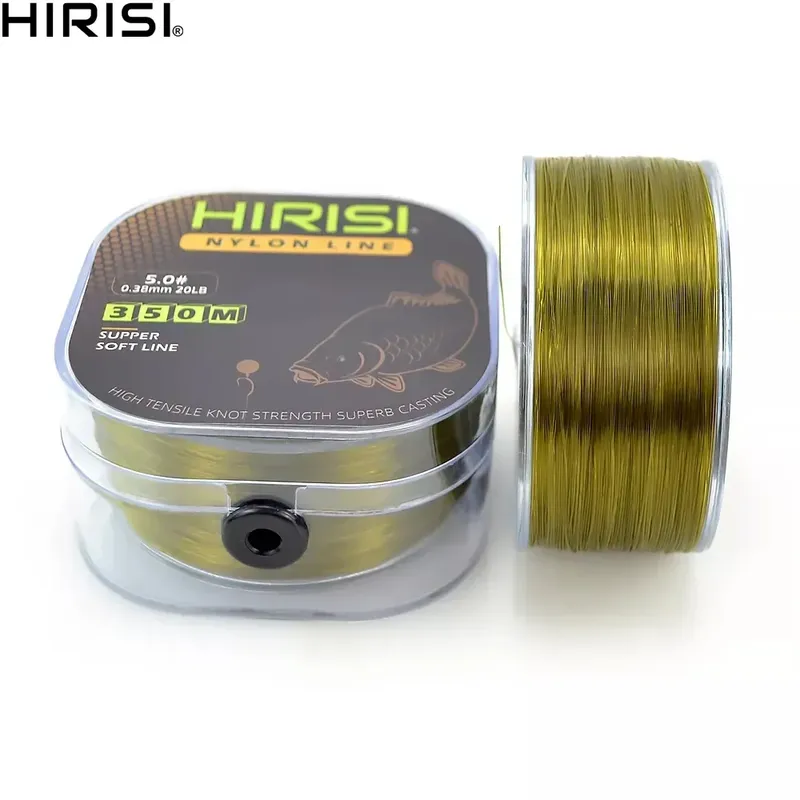 Hirisi 350 m superstarke Angelschnur aus japanischem Monofilament-Nylon, Karpfen-Angelschnur, Angelzubehör, Nylonschnur