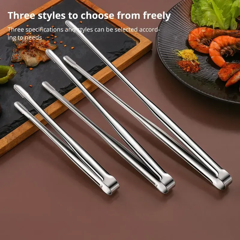 1pc 304 edelstahl grill clip grill zange fleisch koch utensilien bbq backen silber küche zubehör camping zubehör