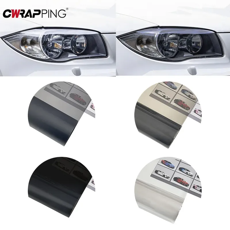 50x200cm Auto Scheinwerfer Tönung Film Rauch Nebel Licht Licht Vinyl Film PVC Schwarz Tönung Vinyl Wasserdichte Film für Moto Auto Zubehör