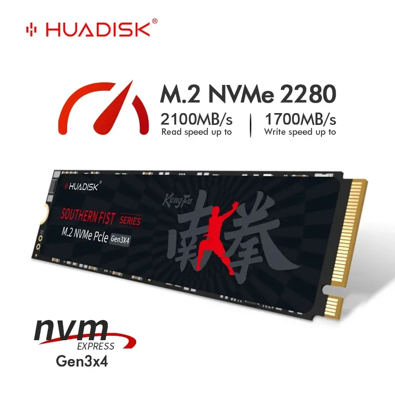HUADISK SSD NVMe M2 1 TB 512 GB PCI-e 3.0X4 interne Festplatte 2280 SSD 256 GB 128 GB Solid-State-Laufwerk für Desktop-PC Laptop