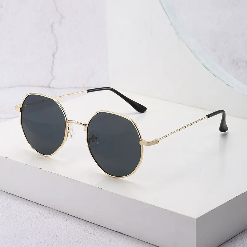 Polygon Metall Sonnenbrille Vintage Rahmen Für Frauen Sonnenbrille Männer Luxus Marke Design Sonnenbrille Frauen Spiegel Gafas De Sol Uv400