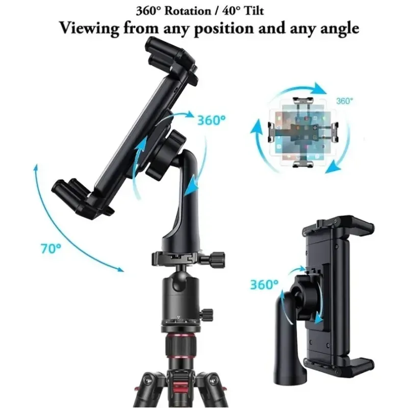 Universal Telefon Halter Halterung Stativ Einbeinstativ Ständer Kompatibel mit 7" - 15" Tablets iPad 4"-7" Klappbildschirm Gerade Panel Telefon