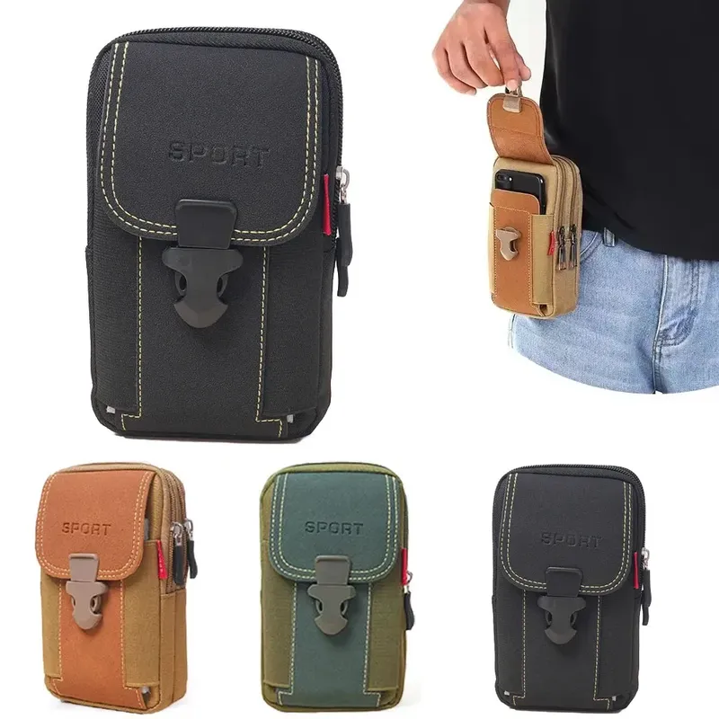 Mann Gürtel Tasche Handy Tasche für Männer Telefon Holster Tasche Molle Taille Tasche Pack Kleine Taktische Duty Gürtel Rucksack Karte Halter