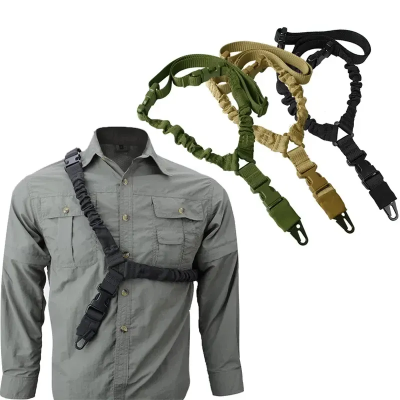 1 Stück Outdoor Einpunkt-Taktikgurt CS Taktisches Gewehrseil Diagonales Sicherheitsseil Taktischer Tarnungsgürtel für Männer und Frauen - 7.8 EUR