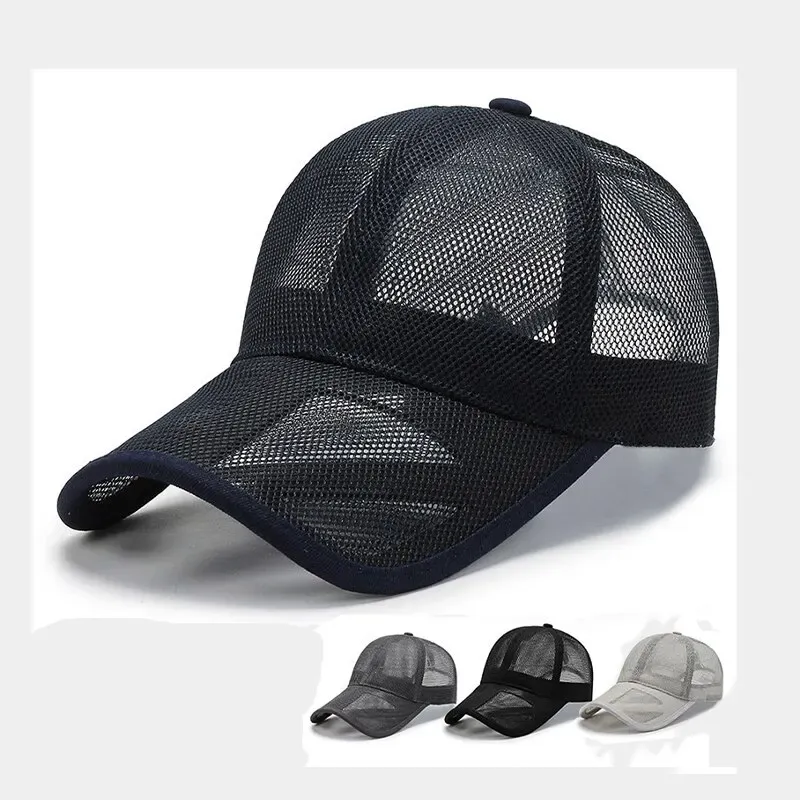 Sommer Männer Hut Durchbrochene Krempe Atmungsaktive Mesh Cap Outdoor Sport Sonnencreme Baseball Frauen Sonnenhut