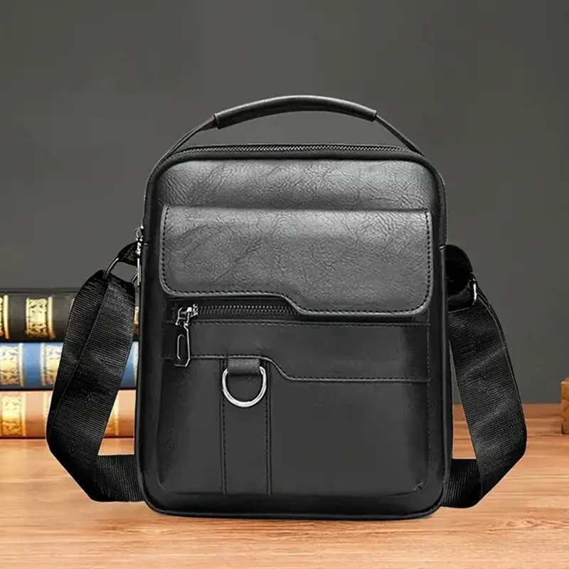 Business-Einzelschultertasche für Herren und Damen im neutralen Stil, geeignet für Geschäftsreisen, hergestellt aus PU-Material