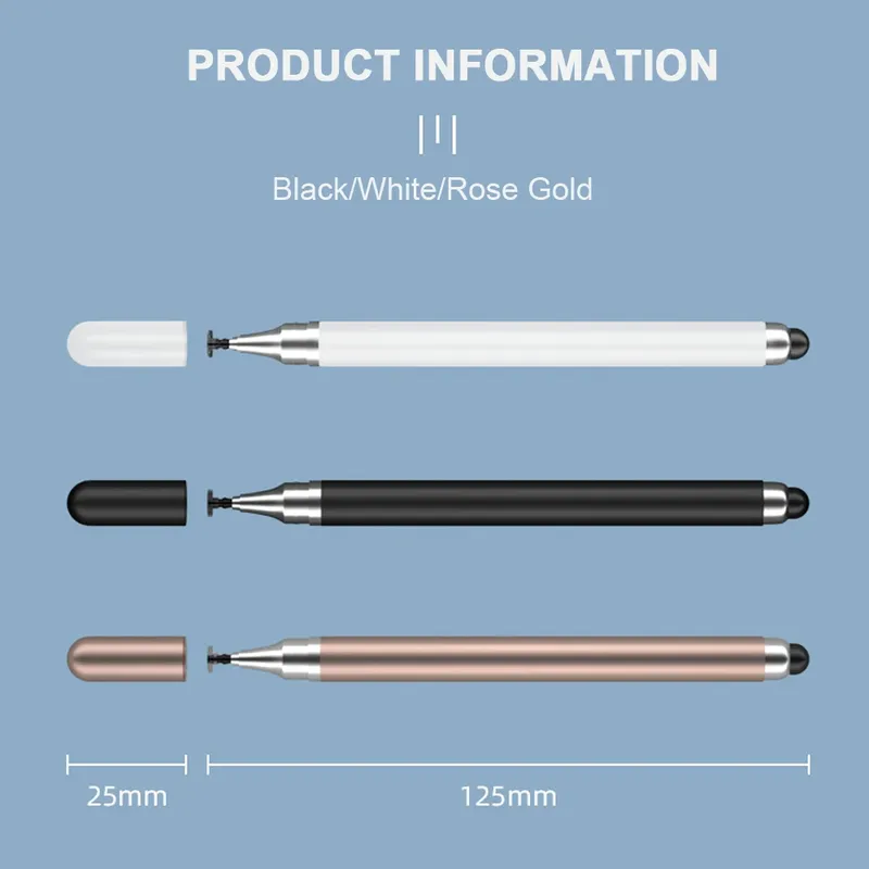 1/2Pcs 2in1 Universal Stylus Stift Für Tablet Mobile Android ios Telefon iPad Zubehör Zeichnung Tablet Kapazitiven Bildschirm touch Stift