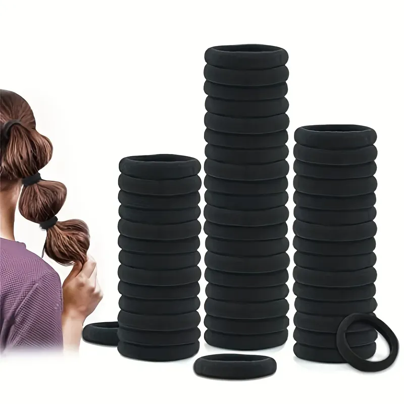 Band 50 Stück, hohe Elastizität, einfarbiges Gummi, modischer, einfacher Haarschmuck, ideale Geschenkauswahl für Frauen und Mädchen