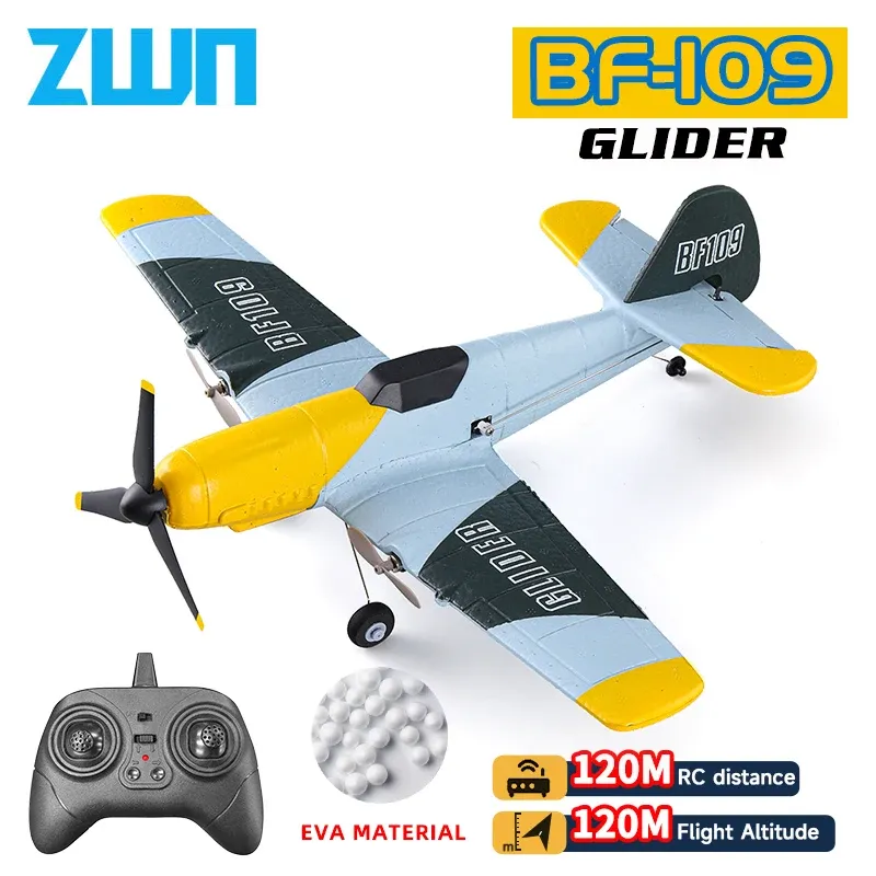 RC Flugzeug BF109 Professionelle 2,4G Radio Fernbedienung Flugzeug EPP Schaum Flugzeug Segelflugzeug Fliegen Modell Spielzeug Für Kinder Geschenke