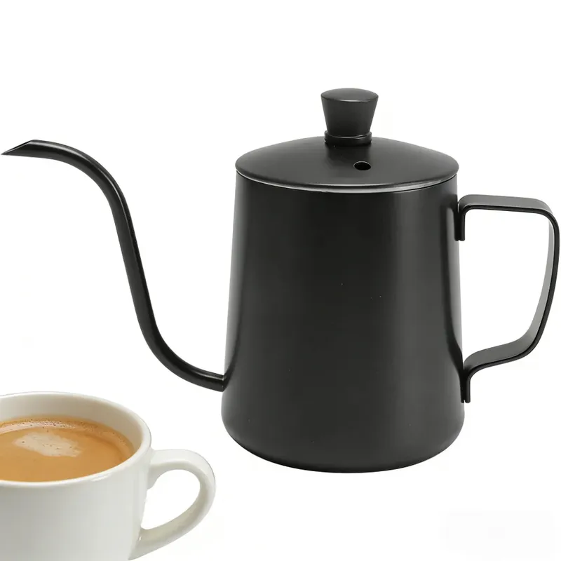 Edelstahl Übergießen Kaffee Wasserkocher Lange Schmale Tropf Auslauf Kaffee Tee Töpfe Espresso Kaffeemaschine Wasserkocher Teekanne Zubehör