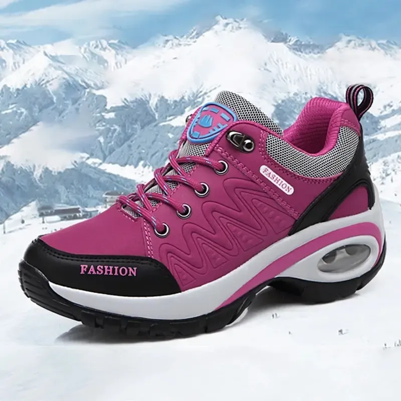 Damen-Turnschuhe, bequem, atmungsaktiv, Plateauschuhe, modische Schnürung, weibliche Freizeitschuhe für Damen, kurze Outdoor-Stiefel