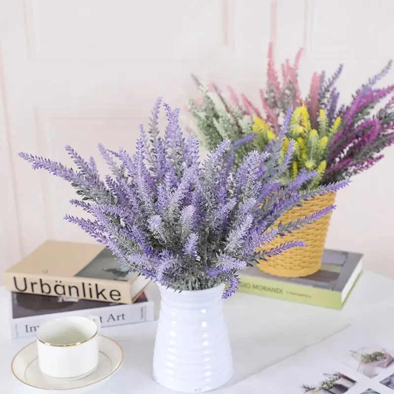 5 Stücke Künstliche Lavendel Gefälschte Blume Hochzeit Romantische Provence Dekor Nordic Stil Vase Lagerung Wohnkultur Bouquetl