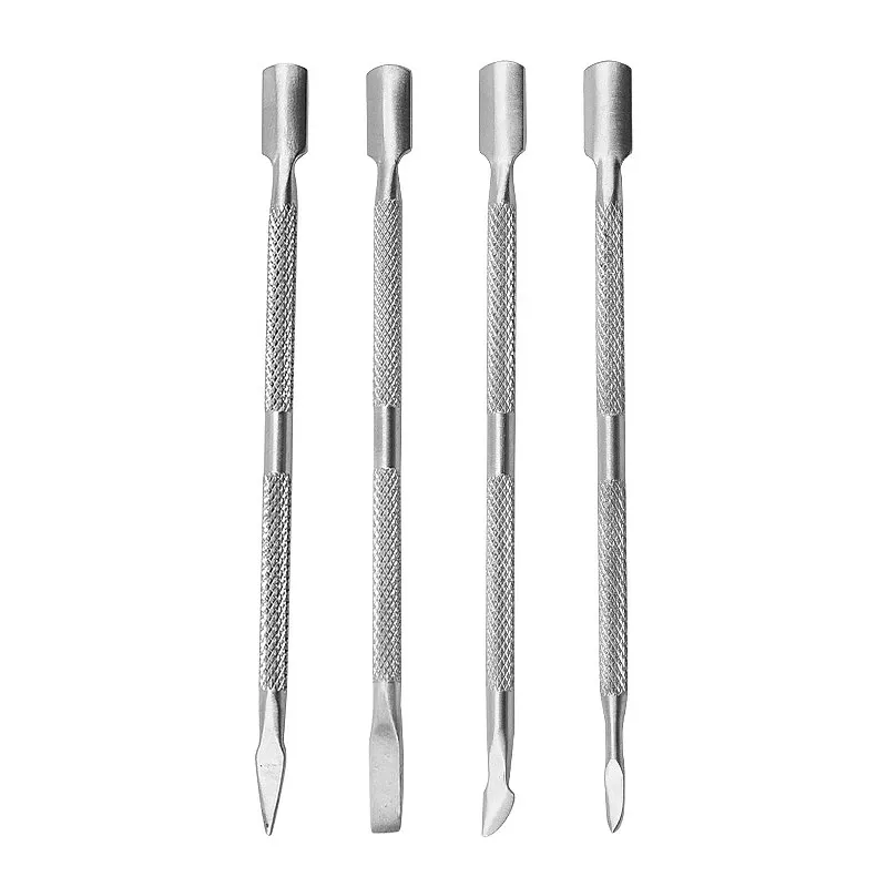 1 Stück Edelstahl Doppelkopf Nagel haut Pusher Maniküre Werkzeuge für Nägel Lack Kleber Nagel haut Entferner Zubehör