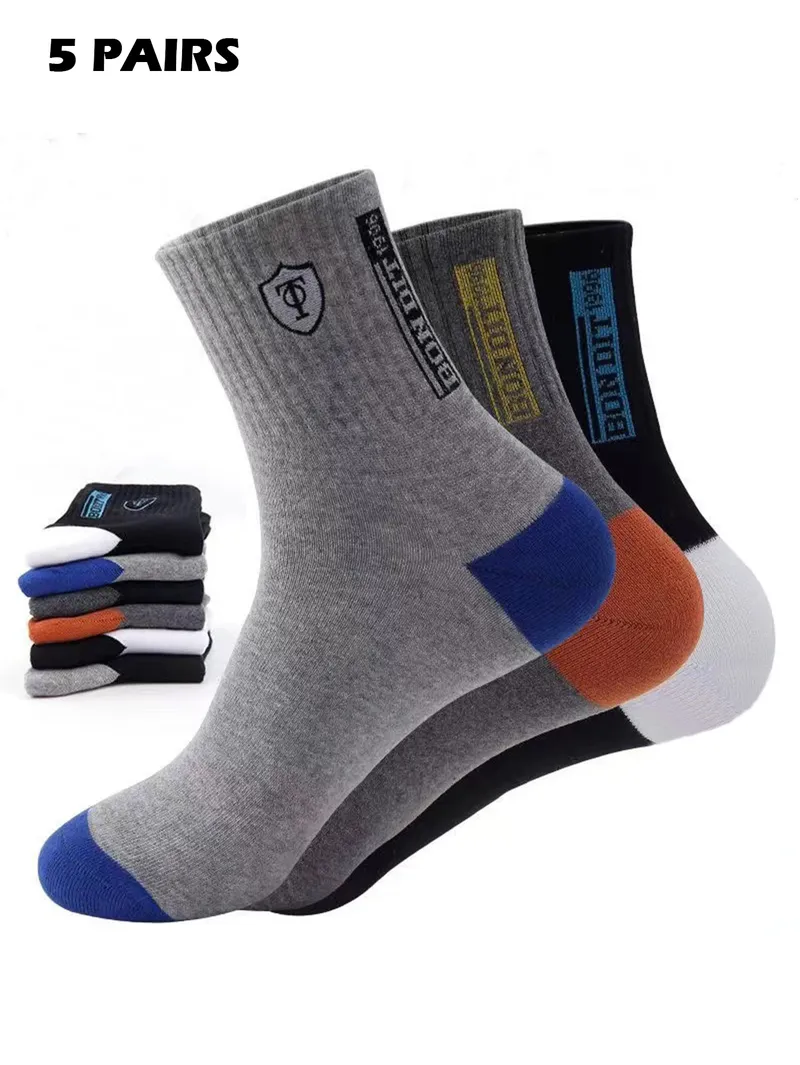 5 und 10 Paar atmungsaktive Sportstrümpfe für Herren, Bambusfaser, Herrensocken, Schweißabsorption, Deodorant, Business-Socken
