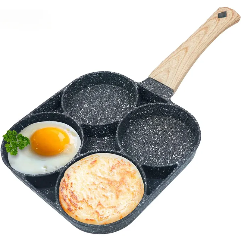 2/4-Loch Braten Topf Pfanne Verdickte Omelett Pfanne Antihaft Ei Pfannkuchen Steak Pfanne Kochen Ei schinken Pfannen Frühstück Maker Kochgeschirr Pfanne