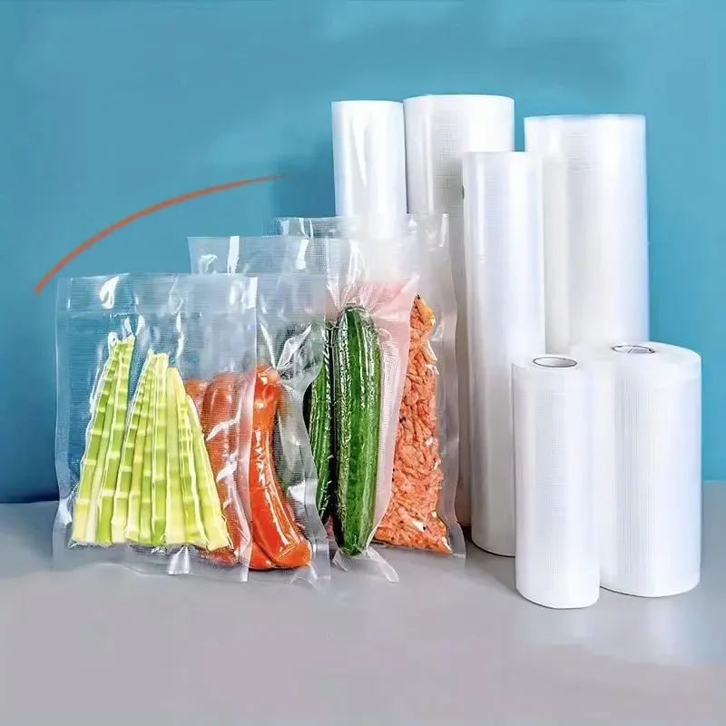 500 cm/Rollen Lebensmittel-Vakuumbeutel für Sous-Vide-Aufbewahrung, Verpackungsbeutel für Vakuumierer, Fleisch, Obst und Gemüse