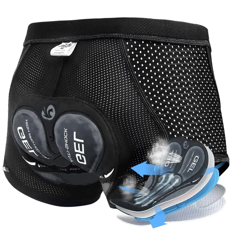 X-TIGER Herren-Radunterwäsche mit 5D-Gel-gepolsterten MTB-Boxer-Radhose, Rennrad-Unterwäsche, Fahrradausrüstung