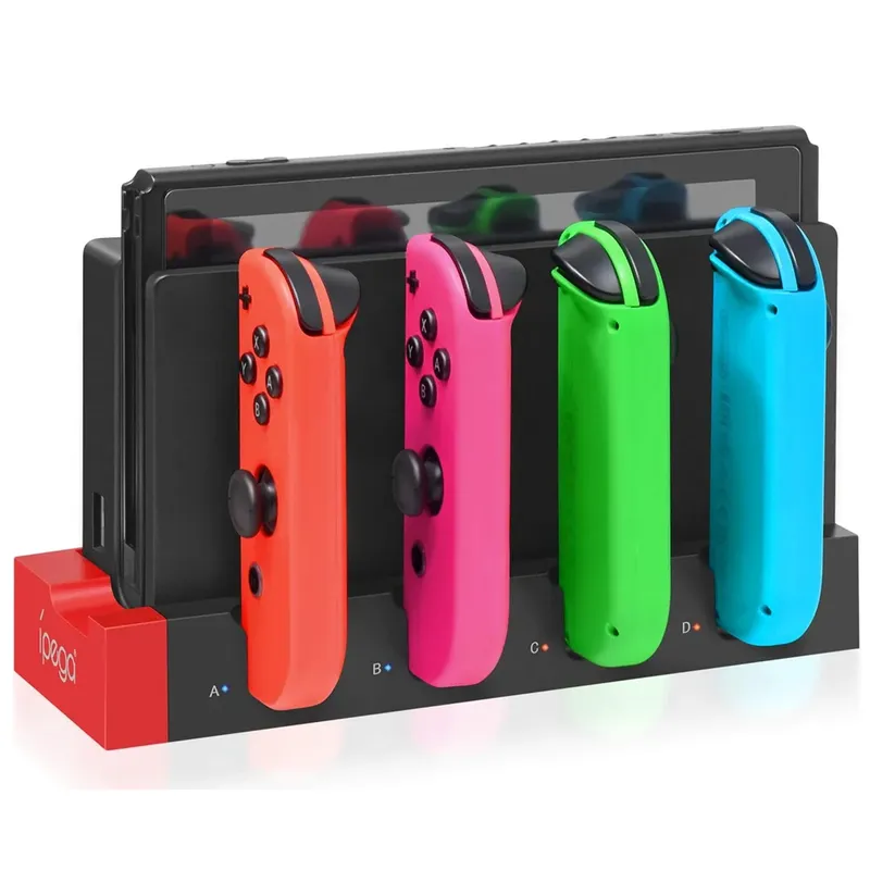 IPEGA PG-9186 Ladestation für Switch&OLED – Lade bis zu 4 Controller, kompatibel mit Switch und OLED-Modell