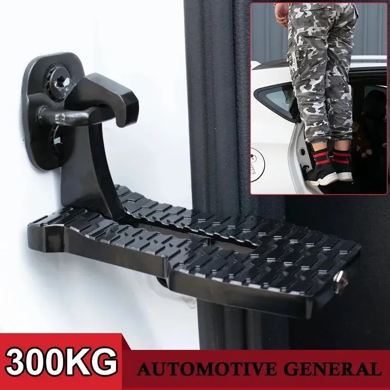 Multifunktions Faltbare Auto Dach Rack Schritt Auto Tür Schritt Universal Latch Haken Hilfs Fuß Pedal Aluminium Legierung Sicherheit Hammer