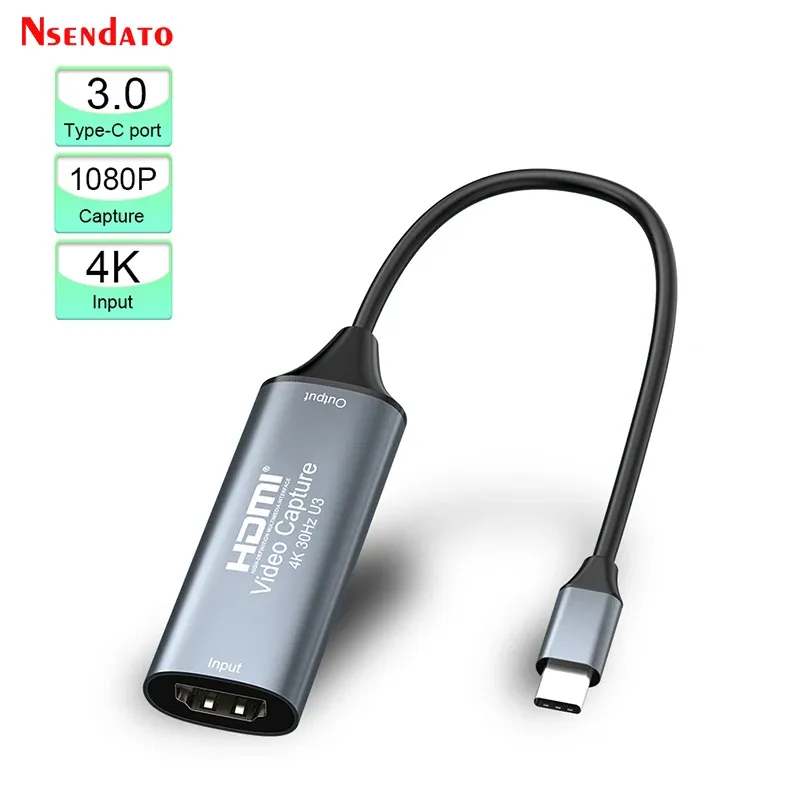 USB C HDMI Video Capture Card 4K 1080p HDMI zu Typ C 2.0 3.0 Video Grabber Capture Recorder Box für PC Andriod Kamera Windows
