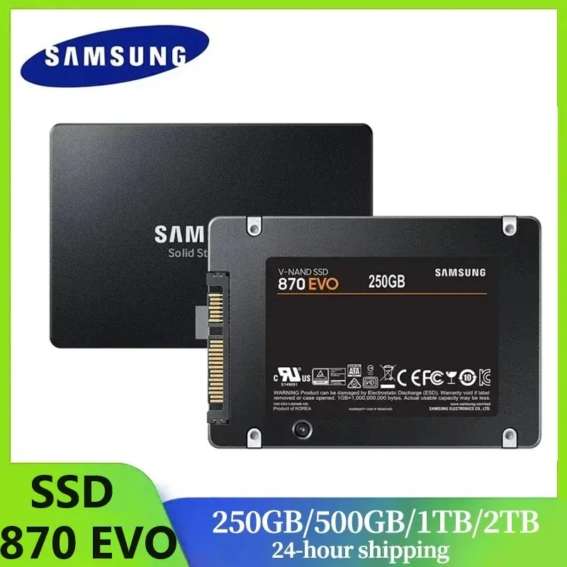 SAMSUNG SSD 870 EVO 1TB 2TB 250GB 500GB Interne Solid-State-Drive (SSD) Festplatte SATA3 2,5 Zoll Laptop Desktop PC MLC Festplatte