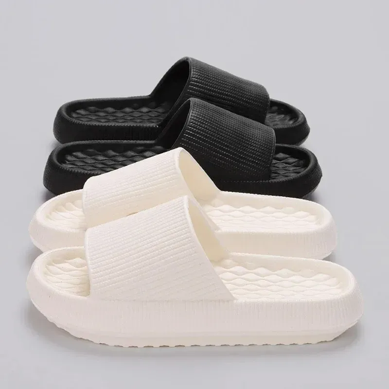 4 cm Sommer Nicht-slip Weiche Wolke Hausschuhe Frauen Bequeme Eva Dicke Plattform Rutschen Frau Paar Bad Hause Flip-flops