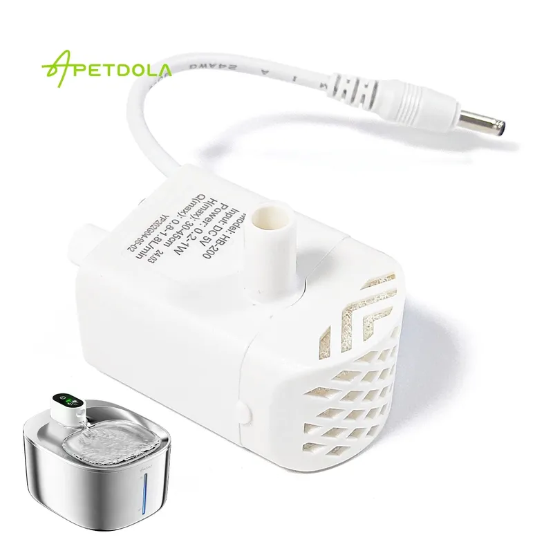 APETDOLA Haustier Wasser Brunnen Anti-trocken Brennen Motor Wasserpumpe Für 4L Edelstahl Katze Wasser Brunnen FS10pro