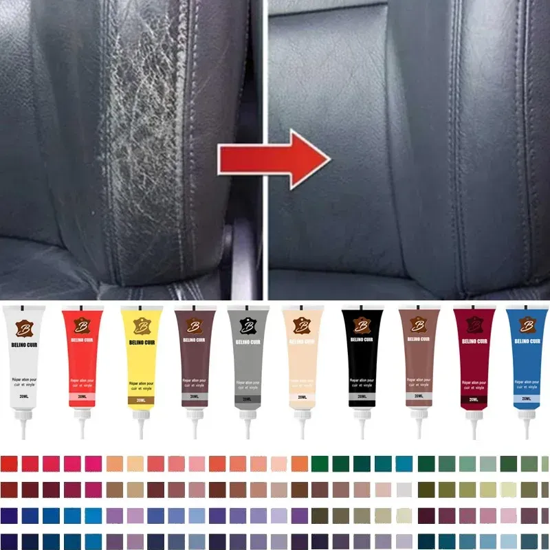 20 ml Leder Finish Auto Leder Reparatur Gel Auto Sitz Leder Ergänzende Aufarbeitungs Creme Farbe Für Auto Wartung Paste