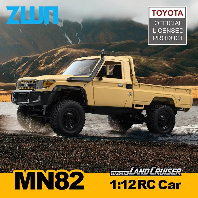 ZWN MN82 1:12 Retro Rc Auto Mit Led-leuchten Vollformatige Simulation LC79 Professionelle 4WD Fernbedienung Pickup RC Lkw modell Spielzeug