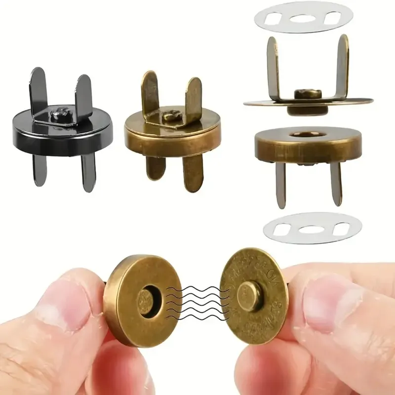 10 Stück/Packung, 14–18 mm, magnetische Druckknöpfe, Verschlüsse, Knöpfe, Handtasche, Geldbörse, Geldbörse, Basteln, Taschen, Teile, Zubehör