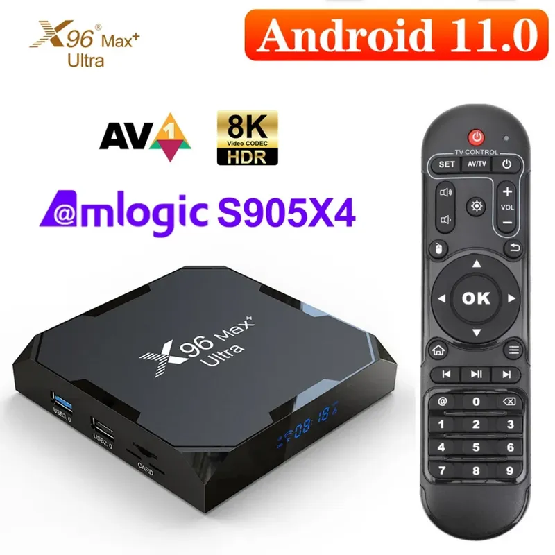X96Max Plus Ultra TV Box Android 11 Amlogic S905X4 4 GB/32 GB 4 GB/64 GB TV BOX AV1 8K Wifi BT X96 Max Media Player TV Set Top Box