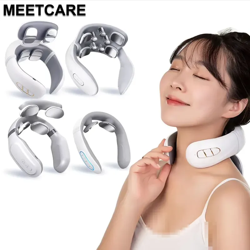 Intelligentes Nackenmassagegerät mit Heizung TENS Pulse Zervikale Muskelmassage Drahtloses Schultergesundheitsgerät