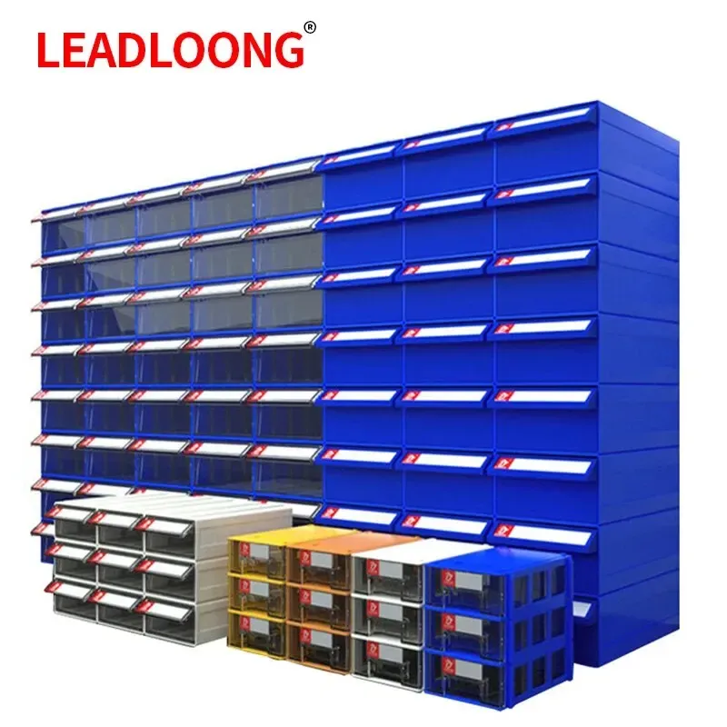 LEADLOONG F1 Desktop-Aufbewahrungsschublade, 6 Stück, 180 x 95 x 50 mm/7 x 3,7 x 2 Zoll, stapelbare Organizer-Schublade, ideal für die Aufbewahrung von Hardware-Einkaufszentrum-Teilen