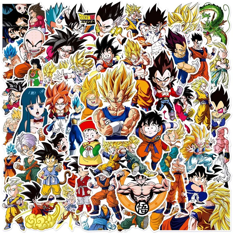 10/30/50 Stück klassische Japan Anime Dragon Ball Aufkleber Kinder Aufkleber Spielzeug DIY Laptop Wasserflasche Telefon coole Cartoon Son Goku Aufkleber