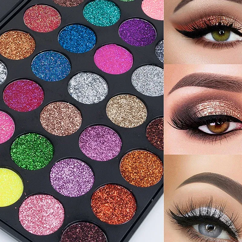 35 Farben Glitter Metallic Lidschatten Palette Schimmer Diamant Pailletten Körper Gesicht Kunst Make-up wasserdicht Maquill ajes Para Mujer