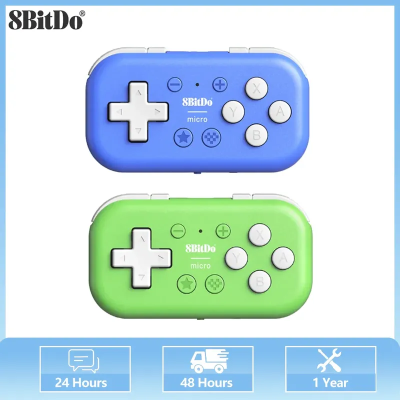 8BitDo Micro Bluetooth Gamepad Mini Controller Unterstützung für Nintendo Switch/Android/Raspberry Pi/iOS/Win10/11 und Tastaturmodus