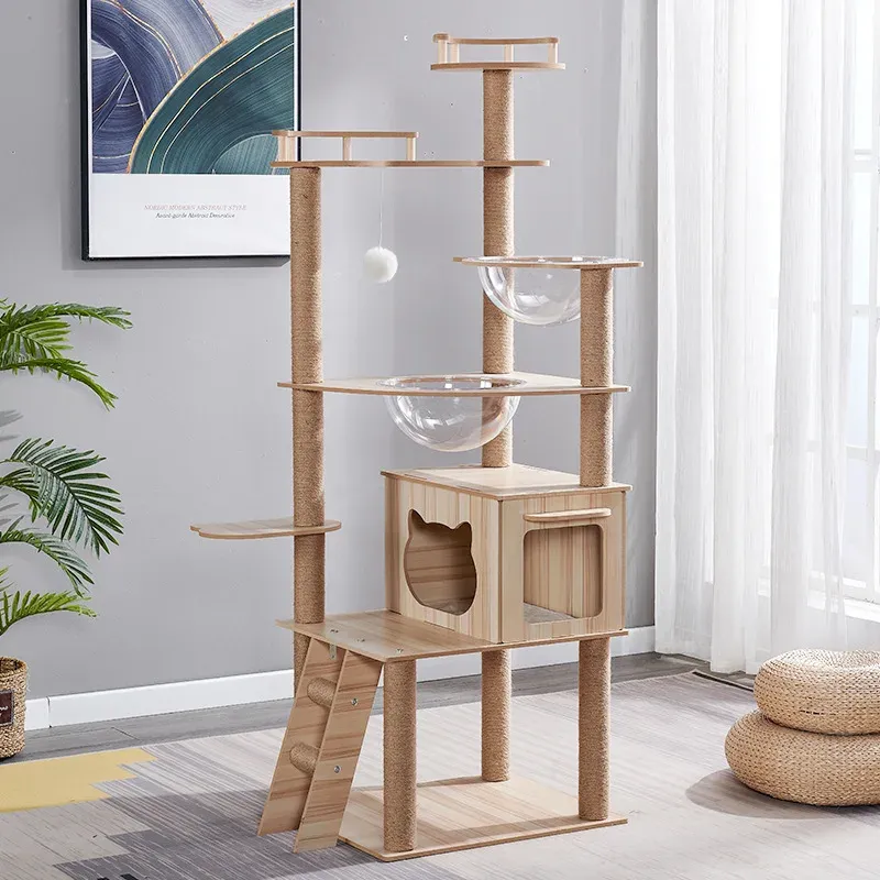 Katze Baum Sisal Seil Katze Turm Katze Schaber Kratzbaum Für Katzen Spielzeug Für Katze Schleifen Pfoten Multi-Level katze Klettern Rahmen