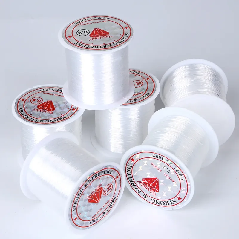 0,2/0,25/0,3/0,35/0,4/0,45/0,5/0,6mm 1 Rolle Fisch Linie Draht Klar Nicht-stretch Starke Nylon String Perlen Schnur Gewinde Schmuck DIY