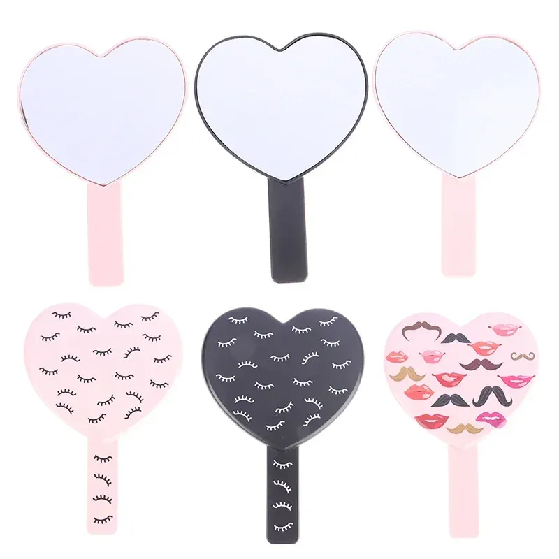 1Pcs High Definition Handheld Herz-förmigen Wimpern Spiegel Wimpern Inspektion Spiegel Make-Up Gadgets Eitelkeit Spiegel Mädchen Geschenke