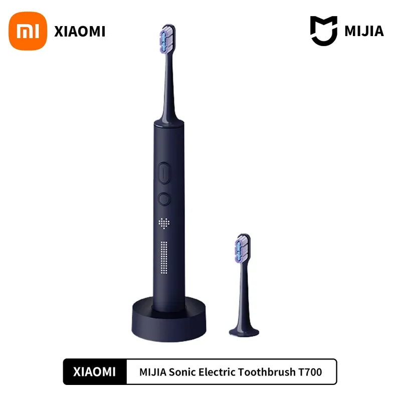 2021 XIAOMI MIJIA T700 Sonic Elektrische Zahnbürste Zahnaufhellung Ultraschall Vibration Oral Cleaner Pinsel Smart APP LED Display - 52.03 EUR