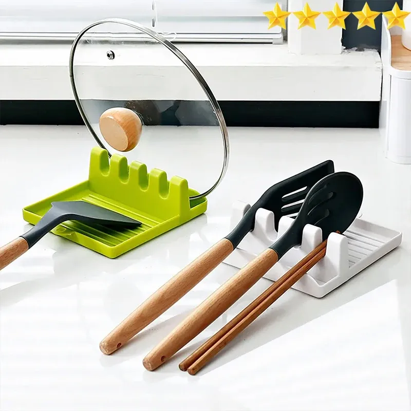 [Heiße Verkäufe] 1 Stück Spachtel Rack Topf Deckel Rack Regale Arbeitsplatte Schaufel Löffel Regal Suppe Löffel Pad Setzen suppe Löffel Stäbchen Halter
