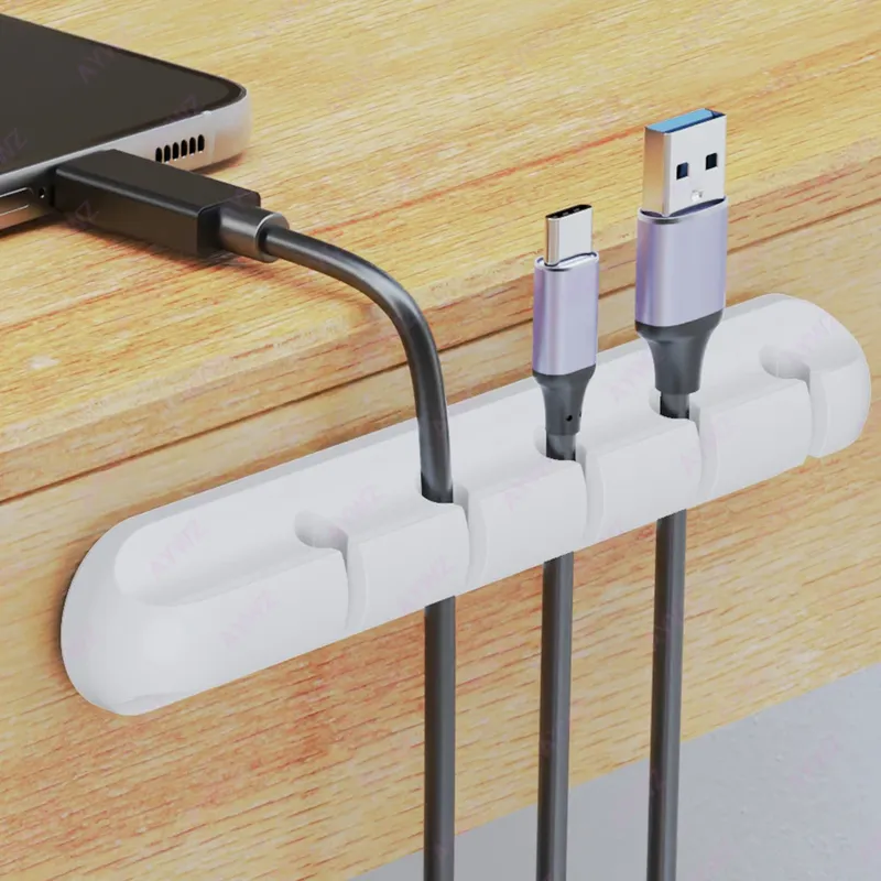 Selbstklebende Kabelhalter-Clips, Kabelmanagement, Kabel-Organizer für den Schreibtisch, USB-Ladekabel, Nachttisch, Netzkabel, Mauskabel, 1 Stück