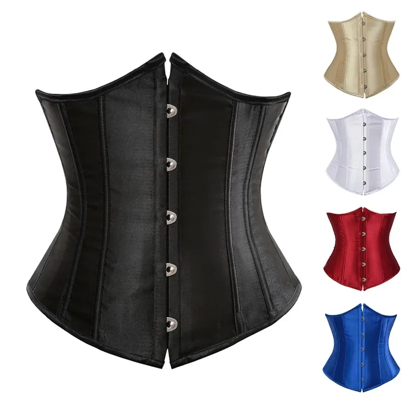 Unterbrustkorsett Sexy Taillenschlankheitskorsett Bustiers Body Shaper für Frauen Steampunk Schnürkorsett Gürtel Taillentrainer