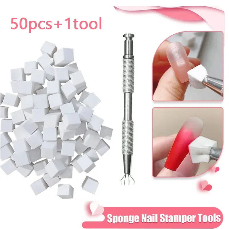 50/150 stücke Schwamm Gradienten Nail art Stamper Werkzeuge Gel Polnisch Farbverlauf Pinsel Glitter Pulver Punktierung Stift Für maniküre Werkzeuge