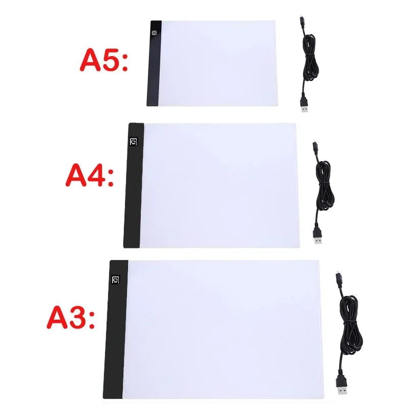 A3/A4/A5 Dreistufiger dimmbarer LED-Lichtpad Zeichenbrett Pad Tracing Light Box Augenschutz Einfacher für Diamantmalerei