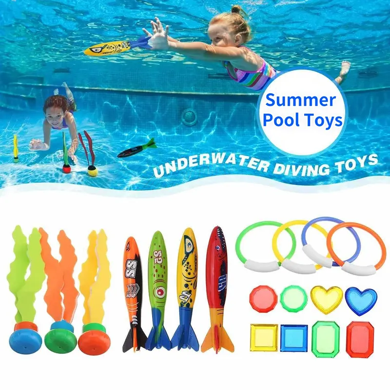 Kinder Sommer Hai Rakete werfen Spielzeug Schwimmbad Tauch spiel Wasser Spaß Spiele Pool Spielzeug Baby Wasser pädagogische Bad Spielzeug Geschenke