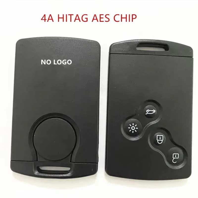 KEIN LOGO! Keyless Go Freisprecheinrichtung Smart Card Remote Autoschlüssel 4 Tasten 433 MHz 4A Chip für Renault Clio IV 4 Captur 2009–2017