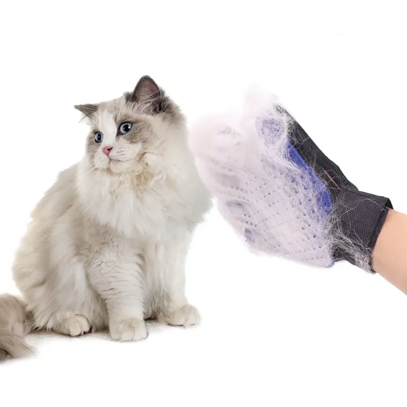 Haustier-Handschuh, Katzenpflege-Handschuh, Katzenhaar, Enthaarungsbürste, Handschuhe, Hundekamm für Katzen, Bad, Haarentferner, saubere Massagebürste für Tiere