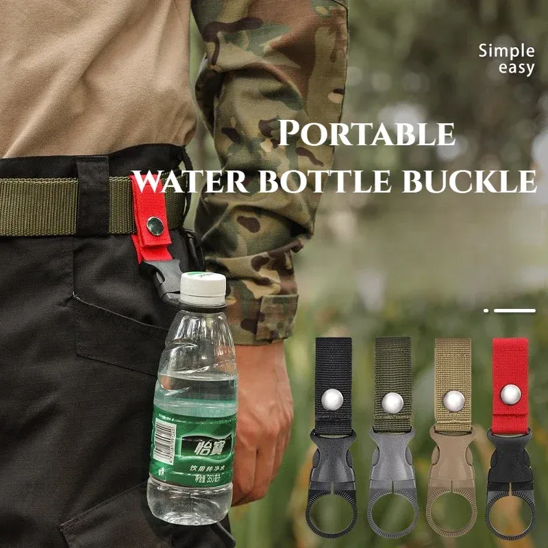PortableWebbing Schnalle Haken Wasser Flasche Halter Clip Outdoor Nylon Klettern Karabiner Gürtel Rucksack Aufhänger Camp Karabiner Gürtel Clip