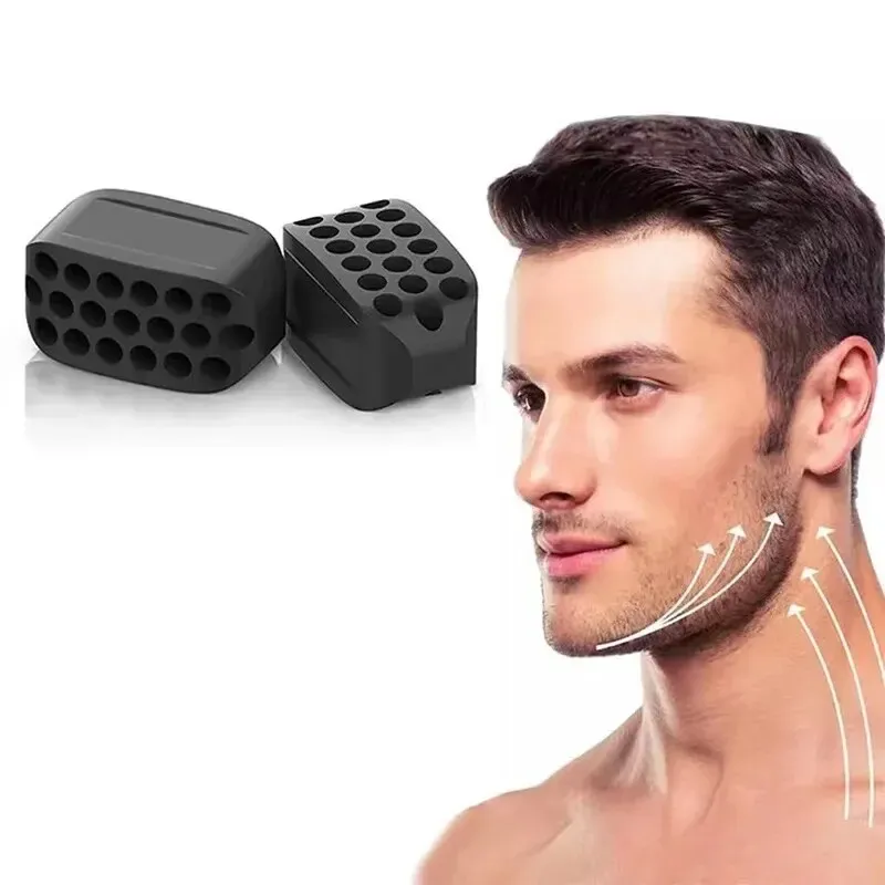 2 Stück Silikon Kiefer Trainings gerät Gesichts Toner Kiefer Linie Fitness Ball Hals Toning Ausrüstung Gesichts Schönheit Tool Doppel kinn Trainings gerät